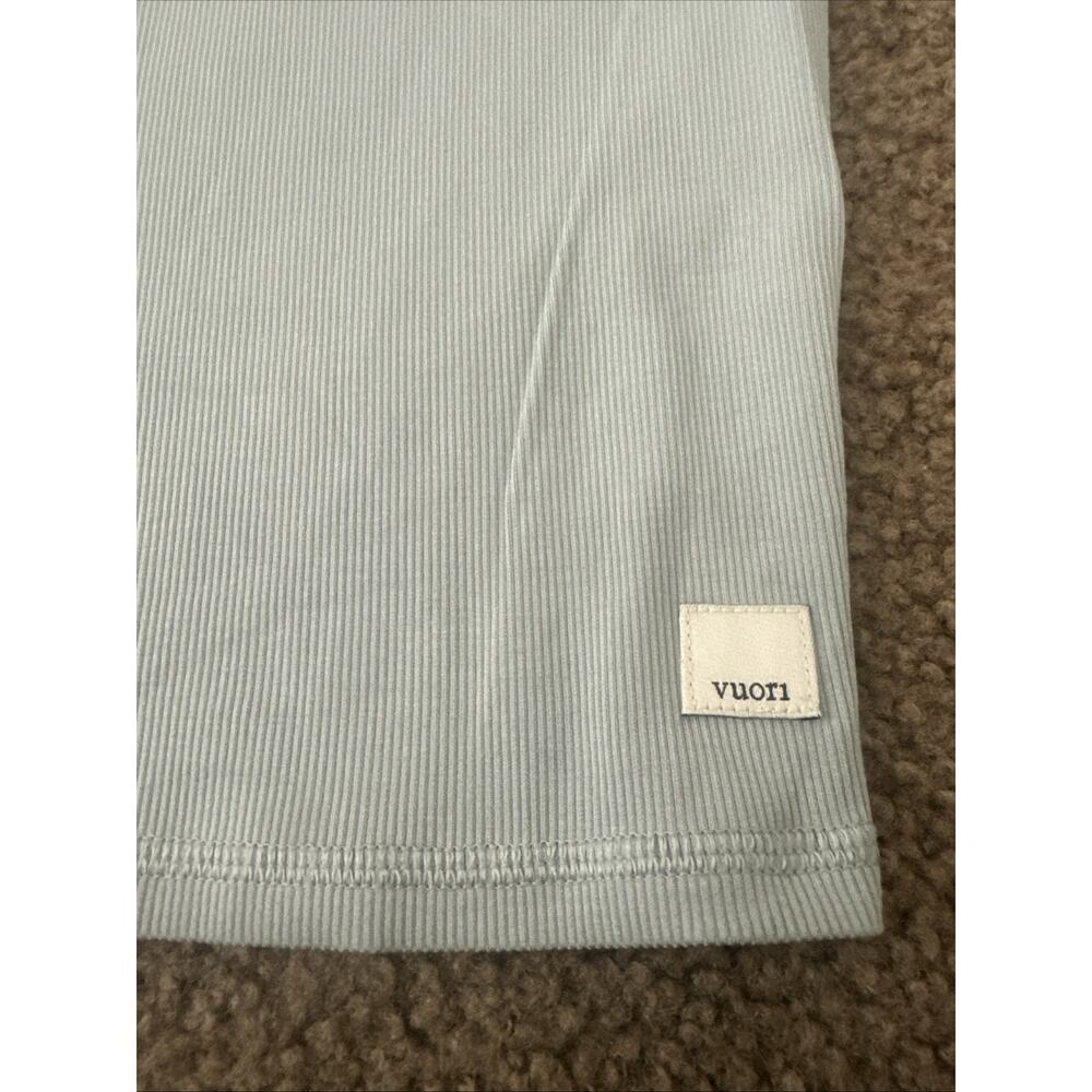 Vuori Women's Long Sleeve Pose Crew Blue Haze Ribbed Active Top VW1268 Small - Picture 3 of 6
